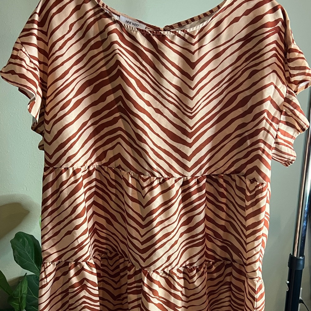Nine West Women’s Zebra Print Dress, Size Large